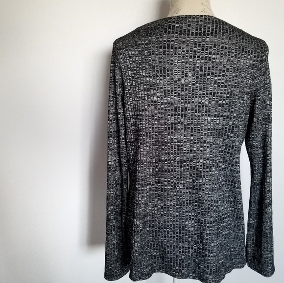 Zara w&b Grey Speckle long sleeve shirt - Picture 2 of 5